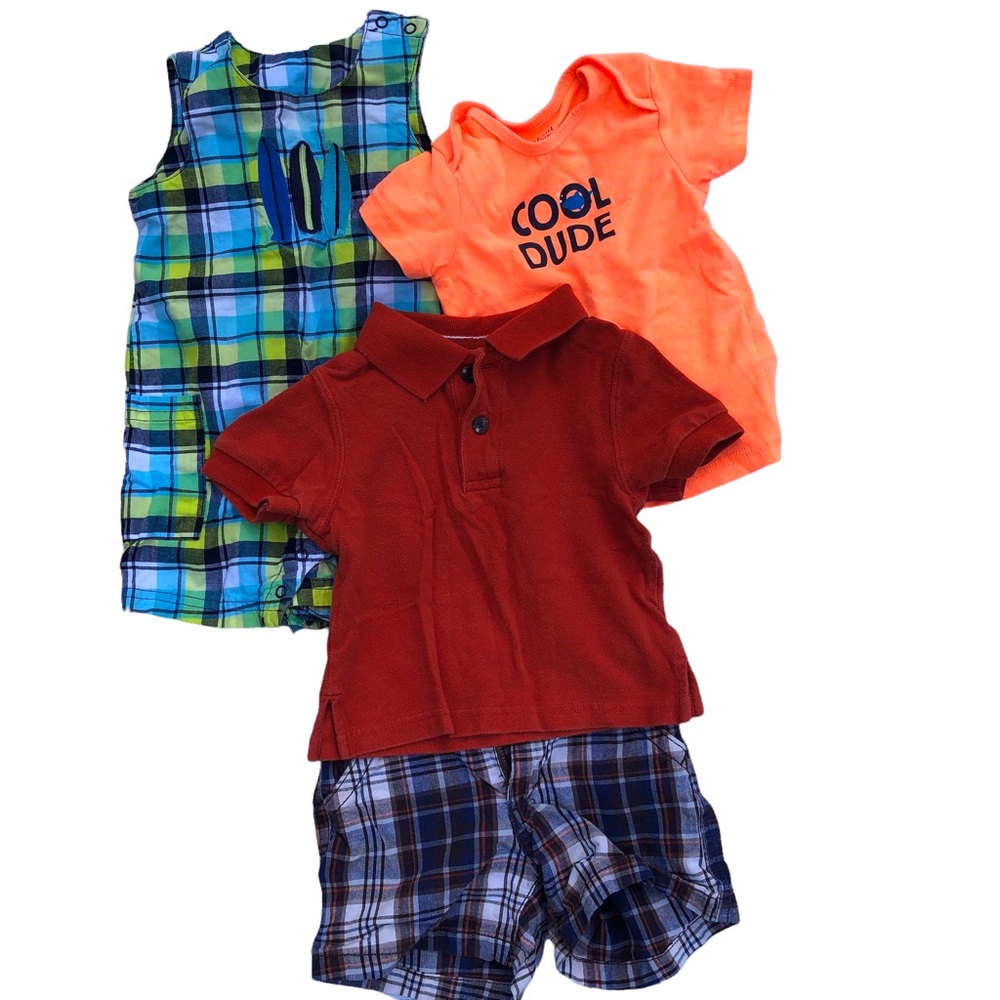 Boys 12 month lot bundle shorts shirts romper summer spring toddler
